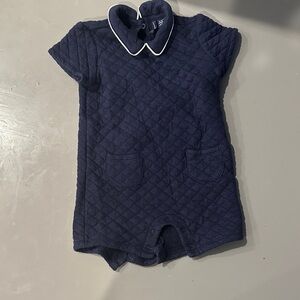 Janie and Jack Navy Quilted Bodysuit